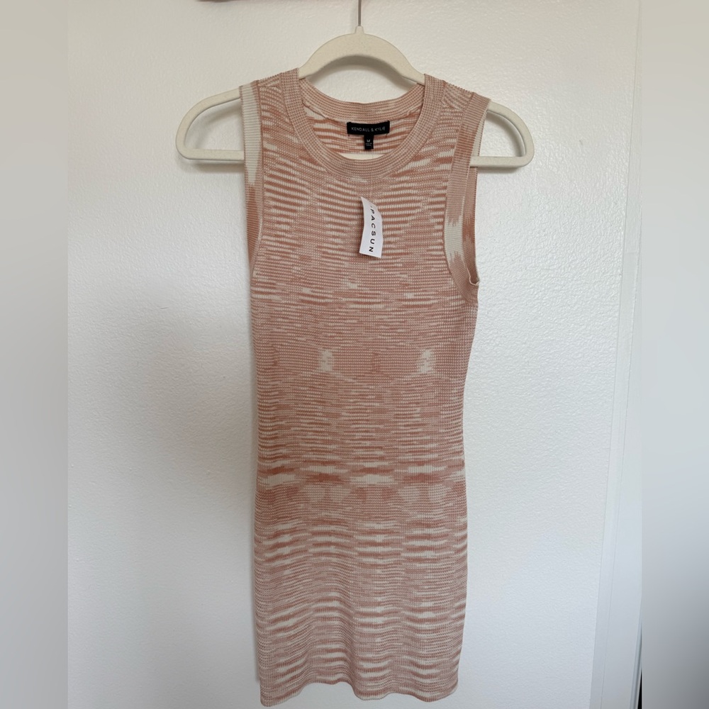 Kendall & Kylie Striped Pink Tank Top